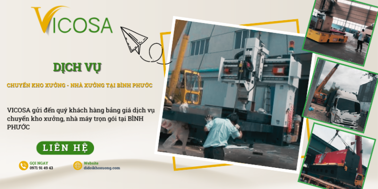 Dịch vụ chuyển kho xưởng, nhà xưởng, máy móc thiết bị trọn gói tại Bình Phước