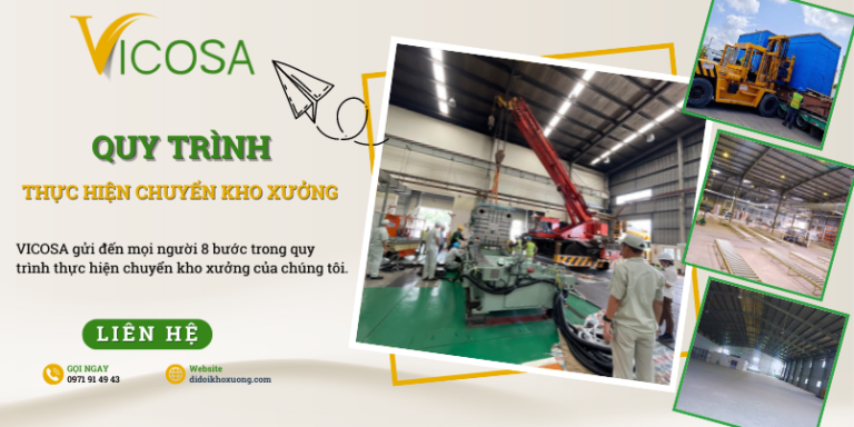Quy trình 8 bước thực hiện chuyển kho xưởng, nhà máy, nhà xưởng chuyên nghiệp, an toàn nhất