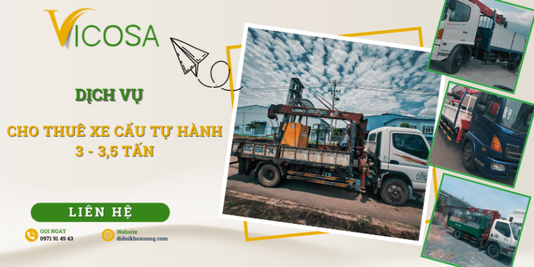 Giá dịch vụ cho thuê xe cẩu tự hành 3 tấn di dời kho xưởng, máy móc