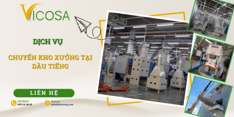 Dịch vụ di dời kho bãi, chuyển kho xưởng tại Dầu Tiếng Bình Dương trọn gói