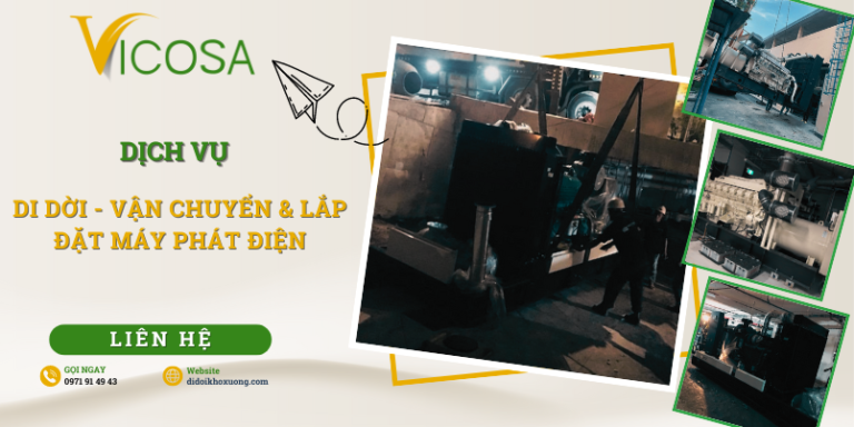 Vận chuyển, di dời lắp đặt máy phát điện tại TPHCM trọn gói